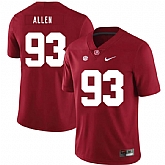 Alabama Crimson Tide 93 Jonathan Allen Red Nike College Football Jersey Dzhi,baseball caps,new era cap wholesale,wholesale hats